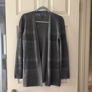 Karen Scott Charcoal Open Cardigan